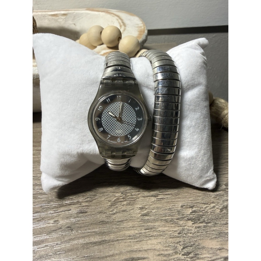 Vintage Swatch Watch w/ Original Swatch Expansion Band For Parts Repair